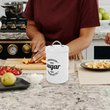 3 Sets Airtight Coffee Tea And Sugar Container Set Metal Coffee Canister for Storing Coffee Sugar Tea and Snacks for Kitchen Office