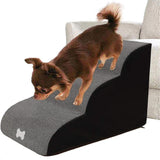 Dog Stairs Curved Ladder 3 Steps Soft Comfortable Pet Stairs, Removable Washable Pet Ladder Small Do