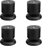 2025 Latest Model 4Pack Noir - 6cm Adjustable Metal Furniture Legs Stainless