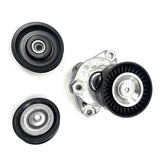 For - M272 M273 Engine Drive Belt Tensioner Assembly & 2 Idler Wheels A2722000270 A2722021019 A2722021419