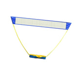 (3M Yellow Base) Portable Badminton Net with Stand Folding for Garden Courtyard Entertainment 3M Yellow Base