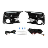 Fog Light Bezel Covers with LED for Subaru WRX 18-21 Replace Auto 57731VA410