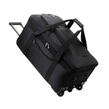 (Black) Duffel Bag with Wheels Rolling Garment Bag for Beach Traveling Business Trip Black
