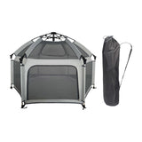 (light gray) Portable Playpen for Babies Sturdy Child Beach Playpen for Outdoor Home orange