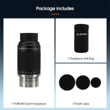 /2-inch SV230 astronomical wide-angle zoom eyepiece Zoom 8-20mm 57 -72 °