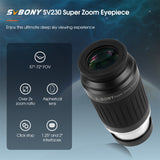 /2-inch SV230 astronomical wide-angle zoom eyepiece Zoom 8-20mm 57 -72 °