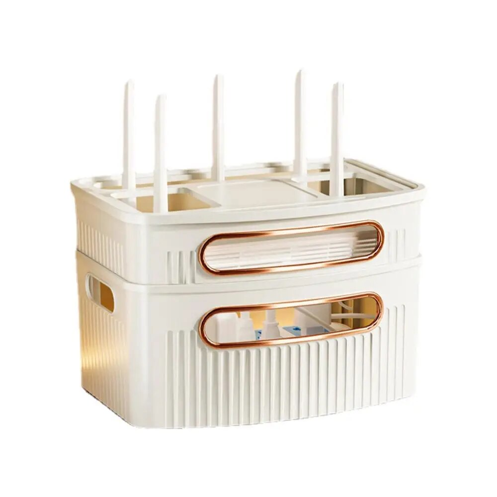 Wifi Router Hider Router Cover Decorative Box Reusable WiFi Modem Shelf WiFi Router Storage Box For Bedroom Router Sockets Wires