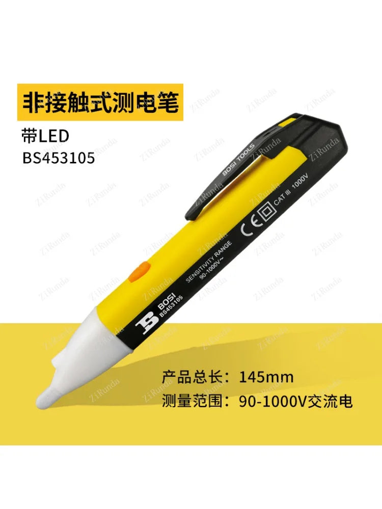 *Non-contact pen, multi-function LED with light induction tester pen
