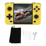R40S Handheld Retro Game Console 4 Inches IPS Screen 720x720 Open Source Game Player Supports 11 Emulator 4000mAh Battery Yellow 16G 128G