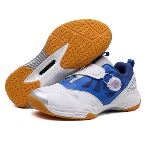 Carbon board training table tennis couple's volleyball shoes, professional cowhide sole badminton shoes