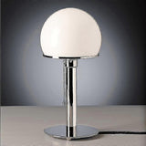 (EU PLUG Silver Base) Nordic Bedroom Bedside Led Table Lamp Designer Bauhaus Lamp Simple Glass Table Light For Living Room Unique Lighting