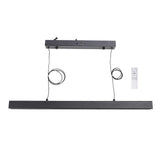 LED Linear Pendant Light Dimmable Modern Dining Room Island Light with Remote Control Ceiling Mount Hanging Lamp for Home Restaurant Cafe