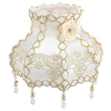 European Style Lampshade Tassel Bead Lamp Shade E27 Cloth Art Lampshade Decoration