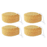 4 Pcs Seaweed Cotton Bath Wipes Honeycomb Shower Sponge Body Exfoliator