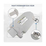 1pair Car Visor Assy 96400-9pb0a 96400-9pb0b For Qx60 Jx35 13-19 Grey Sunshade W/ Mirror Light