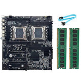 X99 Dual-socket Mboard A2011-3 Dual Cpu Recc Ddr4 Memory With 2xddr4 4gb 213hz Ram