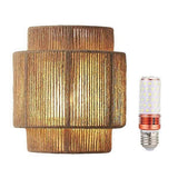 For Japanese Retro Rattan Weaving Wall Lamp