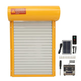 Solar Powered Automatic Chicken Coop Door with Light Sensor Timer Remote Control LED Screen Auto Chicken Coop Door Opener for Home Farm Yellow