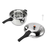 Pressure Cooker Stainless Steel Explosion Proof Multifunctional with Safety Valve 80KPA Security Handle Pressure Cooking Pot 4L Diameter 20cm / 7.9in