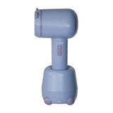 (Blue) Latest Design Wireless Rechargeable Baby Hair Dryer Portable Air Collector Cordless Handheld Toddler Blower With Low Radiation