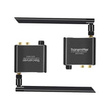 50M 2.4G Wireless Audio Music Transmitter and Receiver with 3.5mm R/L Wireless Audio Adapter for DVD