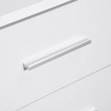 73.5x66x33cm White Wooden Floor Standing Storage Cabinet Cupboard with 2 Drawers and 2 Doors