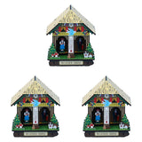 3X Sunny Rainy Box Indoor Accurate Thermometer Home Barometer House Hygrometer Plastic Hanging Weath