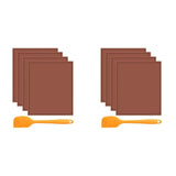 8X Silicone Dehydrator Sheets with Edge, Fruit Leather Trays for Liquid Fruits Meat Herbs with Silic