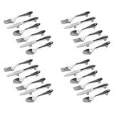 24 PCS Knife Spoon Fork Kitchen Cabinet Closet Drawer Pull Handles Knobs 3-Inch Center to Center (Si