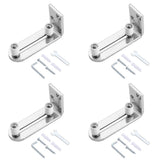 4X Modern Chrome Sliding Barn Door Floor Guide Ball Bearings Adjustable Stay Roller Wall Mount Syste