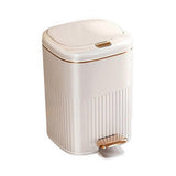 10L Luxury Pedal Trash Can for Bathroom, Large Capacity Waterproof Kitchen Recycle Bin with -Type Lid