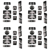 64PCS Car Door Seat Memory Lock Window Glass Lift Button Cover Sticker for CLA/GLA/////ML/A/B/E