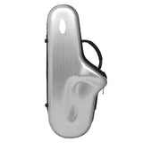 (Silver) Altos Saxophone Bag Hard Case Sax Waterproof Compression Resistant Box Saxophone Handheld Box with Shoulder Strap  Silver