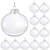 20pcs Transparent Christmas Ball Empty Diy Ball Decorations Christmas Tree Baubles