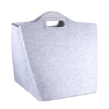 Felt Storage Basket Bin Large Capacity Collapsible Basket Organizer (Grey)