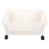 Plastic Bookshelf Under Desk Bookshelf on Wheels Students Storage Box with Wheels for Bedroom