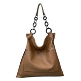 (dark khaki) Fashion Women Travel Handbag Soft Leather Shoulder Bag Vintage Large Capacity Tote Lightweight Retro Shopping Bags  dark khaki