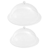 2Pcs Round Food Cover Acrylic Food Protector Dust-proof Cover Kitchen Supplies