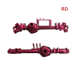 (Red) Al Metal Upgrade Parts Front Rear Axle for Axial RBX10 Ryft 1/10 RC Crawler Car js