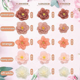 15pcs Tissue Paper Flowers: Colorful Paper Flowers Wedding Floral Wall Backdrop Decorations For Baby Shower Carnival Birthday Party Nursery Wall Decor