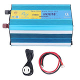 800W Pure Sine Wave Inverter 5V 2.1A USB Ports DC12V to AC LCD Power Inverter for Home RV Car US Plu