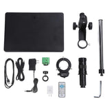 Microscope Camera 4K 41MP Remote Control Industrial Camera with 180X C Mount Lens and 144 LED Ring L