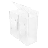 Glove Box Holder Dispenser - 2pcs Disposable Mask Plastic Glove Box Holder Acrylic Clear Storage Containers Case for Organizing Sanitation Tool