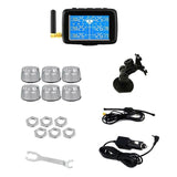 (Silver) TPMS Car Tire Pressure Alarm Monitor Security Tyre Pressure Warning LCD Display