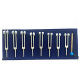8Pcs 126.22Hz 136.1Hz Tuning Fork Chakras Set with Bag Mallet for Healing