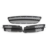 3Pcs Grille Lower Corner Bumper Lamp Grill Cover For E90 2006-2008 Pre-LCI