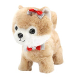 Realistic Plush Dog with Collar Electric Imulation Stuffed Animal Puppy Dog