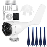 800W Small Wind Generator 5 Blades Power Parts Turbines Kit  for Marine Home ChargingBlue 48V