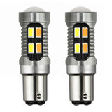 2X LED Light Dual Color 1157 BAY15D P21/5W 5630 20SMD White Amber A