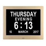 Digital Dementia Clock Calendar Clock Day Date Clock Large Display Large Clear Unabbreviated Time and Date for Memory Loss Impaired Vision and Seniors